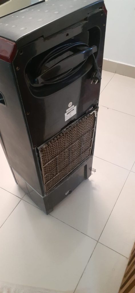 Back side of an air cooler